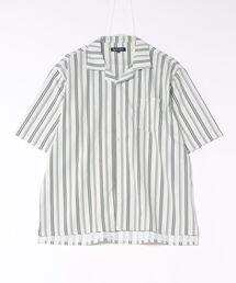 【Blue Standard:ブルースタンダード】デオドラントドライ 吸水速乾 UVカット ストレッチ無地 ストライプ オープンカラーシャツ 開襟シャツ