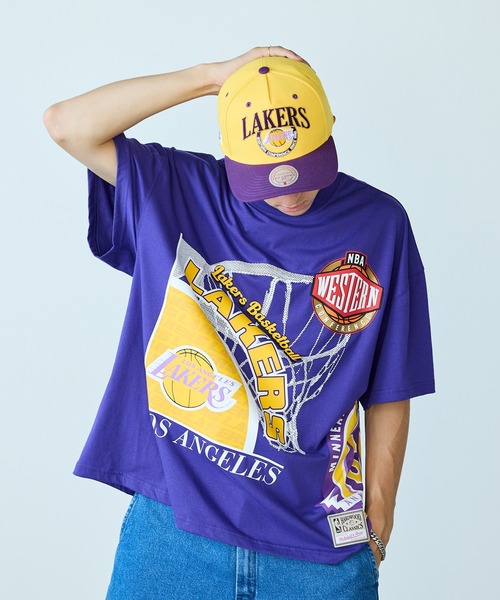 送料関税込[NBA]Mitchell&Ness Tシャツ★男女兼用★大人気★新作 Mitchell&Ness/ミッチェル&ネス Logo Blast SS Tee 半袖Tシャツ