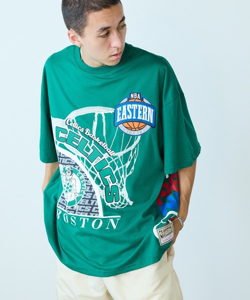 送料関税込[NBA]Mitchell&Ness Tシャツ★男女兼用★大人気★新作 Mitchell&Ness/ミッチェル&ネス Logo Blast SS Tee 半袖Tシャツ