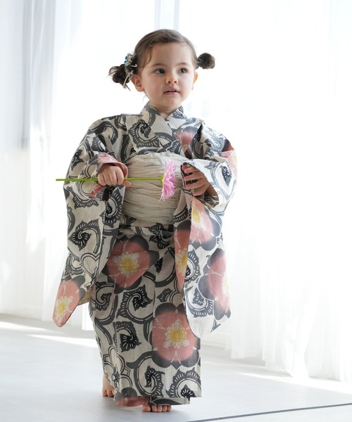 セール】キッズ浴衣3点セット 女の子 utatane×注染工房 kids