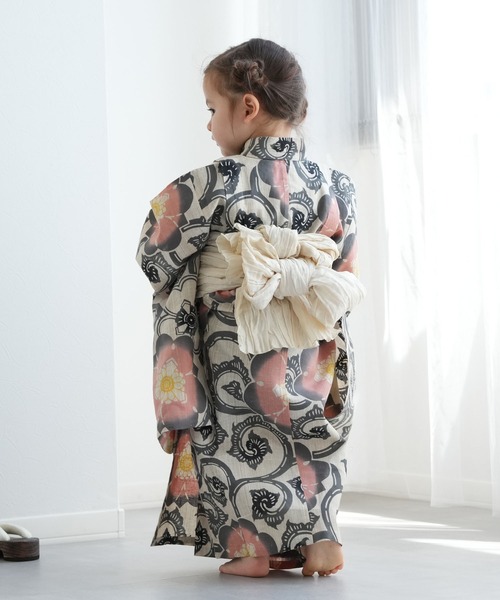 セール】キッズ浴衣3点セット 女の子 utatane×注染工房 kids