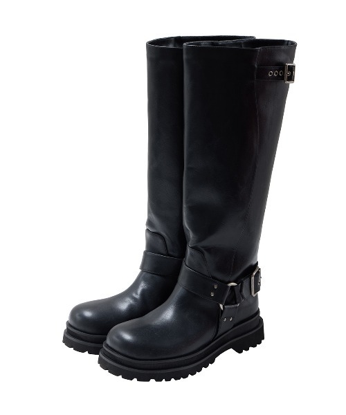 SIDE WAVE BUCKLE LONG BOOTS（ブーツ）｜Ameri（アメリ）の