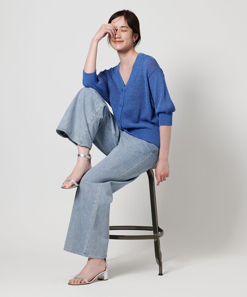 UNITED ARROWS（ユナイテッドアローズ）の「ペーパー ハーフスリーブ カーディガン（カーディガン/ボレロ・レディース・ロイヤルブルー/ナチュラル/グレー系・FREE）」の15枚目の写真