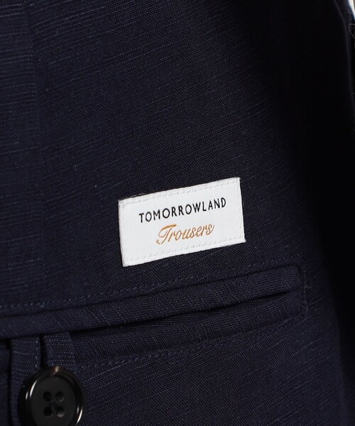 TOMORROWLAND （トゥモローランド）の「セルロースリネン 1プリーツバレル イージーパンツ（その他パンツ・メンズ・ネイビー/ブラウン・M/XS/S）」の5枚目の写真