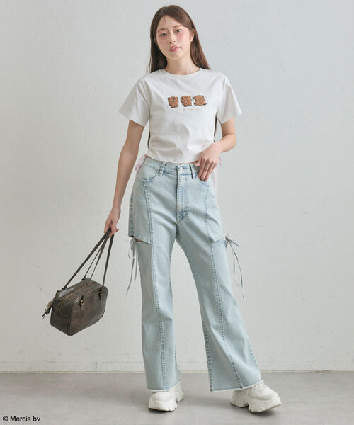 OLIVE des OLIVE(オリーブデオリーブ)の「サガラ刺繍miffyチビT(Tシャツ/カットソー・レディース・オフホワイト/ブラック/ホワイト・FREE)」の9枚目の写真