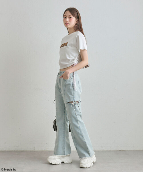 OLIVE des OLIVE(オリーブデオリーブ)の「サガラ刺繍miffyチビT(Tシャツ/カットソー・レディース・オフホワイト/ブラック/ホワイト・FREE)」の10枚目の写真