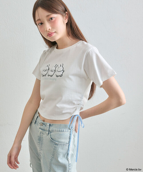 OLIVE des OLIVE(オリーブデオリーブ)の「サガラ刺繍miffyチビT(Tシャツ/カットソー・レディース・オフホワイト/ブラック/ホワイト・FREE)」の12枚目の写真