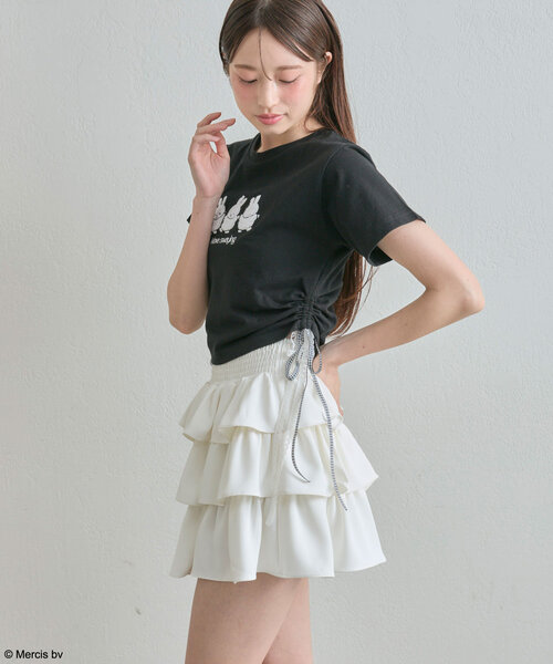 OLIVE des OLIVE(オリーブデオリーブ)の「サガラ刺繍miffyチビT(Tシャツ/カットソー・レディース・オフホワイト/ブラック/ホワイト・FREE)」の18枚目の写真