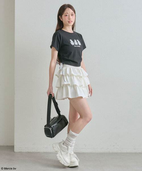 OLIVE des OLIVE(オリーブデオリーブ)の「サガラ刺繍miffyチビT(Tシャツ/カットソー・レディース・オフホワイト/ブラック/ホワイト・FREE)」の22枚目の写真