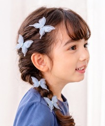 Rora（ローラ）の「ローズ ヘアクリップ 4個セット (3colors)（バレッタ/ヘアクリップ）」