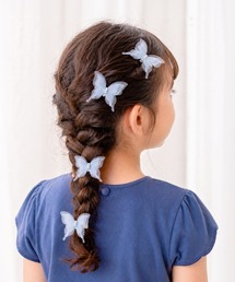Rora（ローラ）の「ローズ ヘアクリップ 4個セット (3colors)（バレッタ/ヘアクリップ）」