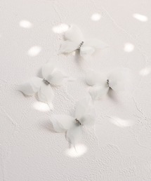 Rora（ローラ）の「ローズ ヘアクリップ 4個セット (3colors)（バレッタ/ヘアクリップ）」