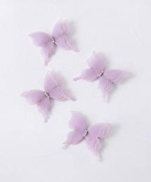Rora（ローラ）の「ローズ ヘアクリップ 4個セット (4colors)（バレッタ/ヘアクリップ）」