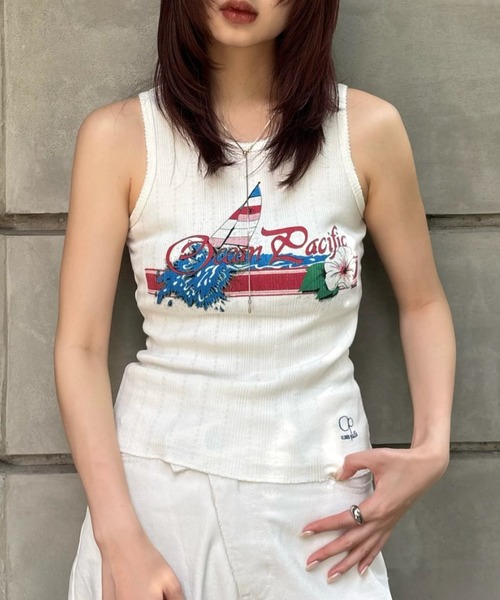 トップス words graphics tunk top セール】OP GRAPHIC タンクトップ（タンクトップ）｜MOUSSY