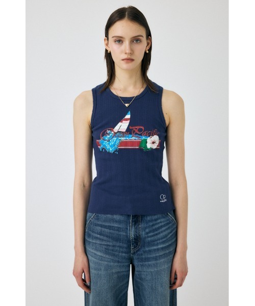 VINTAGE LIKE TEAM タンクトップ  moussy VINTAGE LIKE TEAM タンクトップ｜マウジーの通販｜&mall