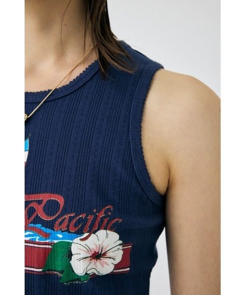 MOUSSY（マウジー）の「OP GRAPHIC タンクトップ（タンクトップ・レディース・ホワイト/ネイビー・FREE）」の18枚目の写真