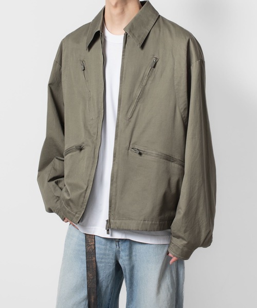 コットンモールスキン ミリタリージャケット / COTTON MOLESKIN