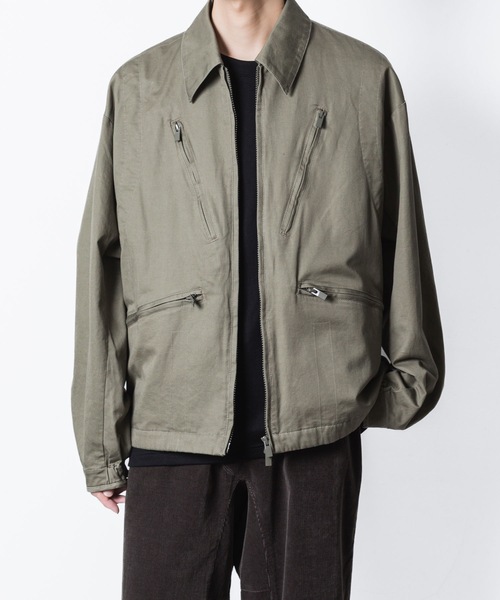 VEIN (ヴェイン)の「コットンモールスキン ミリタリージャケット / COTTON MOLESKIN MILITARY JACKET(ミリタリージャケット・メンズ・ブラック/カーキ・3/2/1)」の4枚目の写真