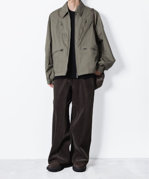 コットンモールスキン ミリタリージャケット / COTTON MOLESKIN