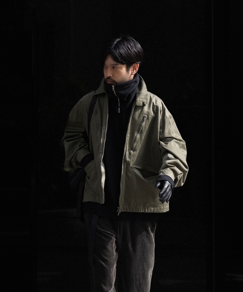 コットンモールスキン ミリタリージャケット / COTTON MOLESKIN