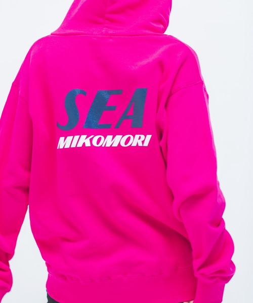 WIND AND SEA(ウィンダンシー)の「【mikomori × WINDANDSEA】 HOODED PARKA(C0310)(パーカー・レディース・ホワイト/ピンク・SMALL/MEDIUM/LARGE)」の8枚目の写真
