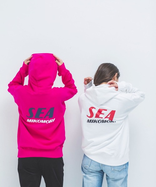 WIND AND SEA(ウィンダンシー)の「【mikomori × WINDANDSEA】 HOODED PARKA(C0310)(パーカー・レディース・ホワイト/ピンク・SMALL/MEDIUM/LARGE)」の16枚目の写真