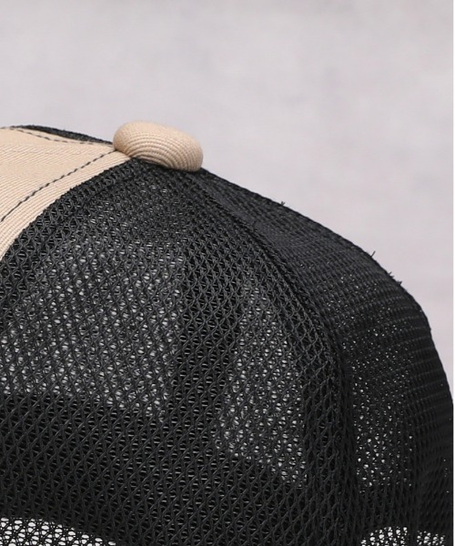 Right-on（ライトオン）の「【Refurbish】刺繍メッシュキャップ（キャップ・キッズ・ベージュ/ブラック・フリー）」の3枚目の写真