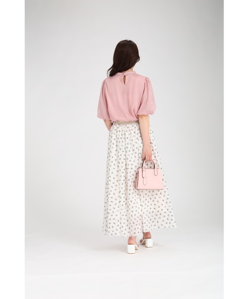 fifth（フィフス）の「シアーパフスリーブハイネックブラウス（シャツ/ブラウス・レディース・ピンク/ブラック/アイボリー・M）」の5枚目の写真