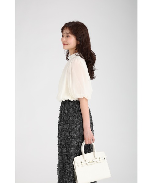 fifth（フィフス）の「シアーパフスリーブハイネックブラウス（シャツ/ブラウス・レディース・ピンク/ブラック/アイボリー・M）」の10枚目の写真