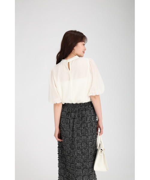 fifth（フィフス）の「シアーパフスリーブハイネックブラウス（シャツ/ブラウス・レディース・ピンク/ブラック/アイボリー・M）」の11枚目の写真