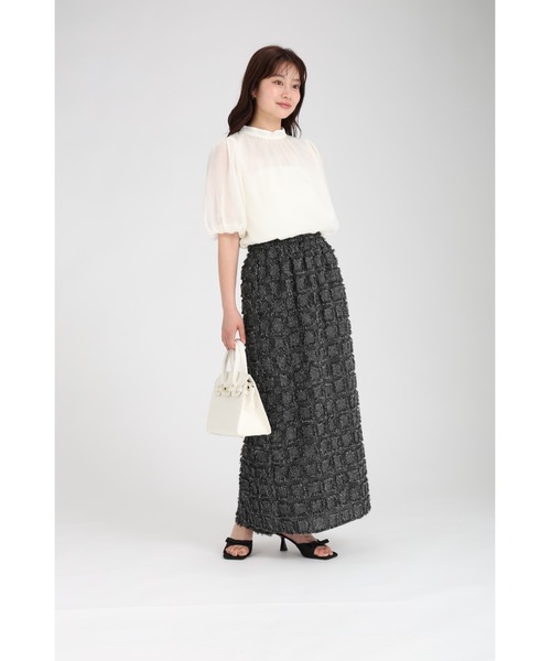 fifth（フィフス）の「シアーパフスリーブハイネックブラウス（シャツ/ブラウス・レディース・ピンク/ブラック/アイボリー・M）」の12枚目の写真