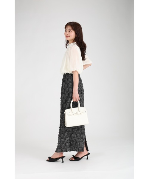 fifth（フィフス）の「シアーパフスリーブハイネックブラウス（シャツ/ブラウス・レディース・ピンク/ブラック/アイボリー・M）」の13枚目の写真