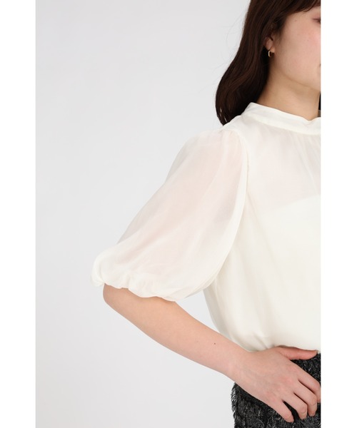 fifth（フィフス）の「シアーパフスリーブハイネックブラウス（シャツ/ブラウス・レディース・ピンク/ブラック/アイボリー・M）」の16枚目の写真