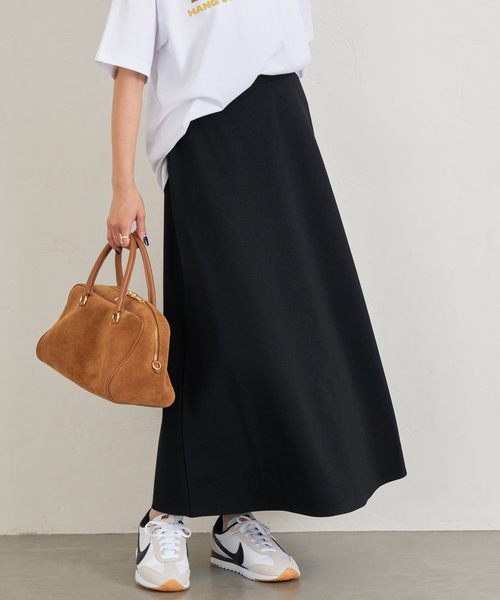 U by SPICK&SPAN（ユーバイスピックアンドスパン）の「《WEB限定》カットフレアスカート（スカート・レディース・ブラウン/ブラック・36/38）」の2枚目の写真