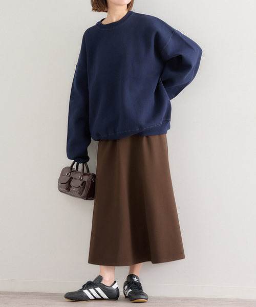 U by SPICK&SPAN（ユーバイスピックアンドスパン）の「《WEB限定》カットフレアスカート（スカート・レディース・ブラウン/ブラック・36/38）」の4枚目の写真