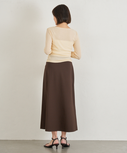 U by SPICK&SPAN（ユーバイスピックアンドスパン）の「《WEB限定》カットフレアスカート（スカート・レディース・ブラウン/ブラック・36/38）」の16枚目の写真