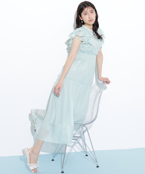 JILL by JILL STUART（ジルバイジルスチュアート）の「◇ボリュームティアードワンピース（ワンピース・レディース・ホワイト/グリーン/ブラック系その他/グレー・FREE）」の4枚目の写真