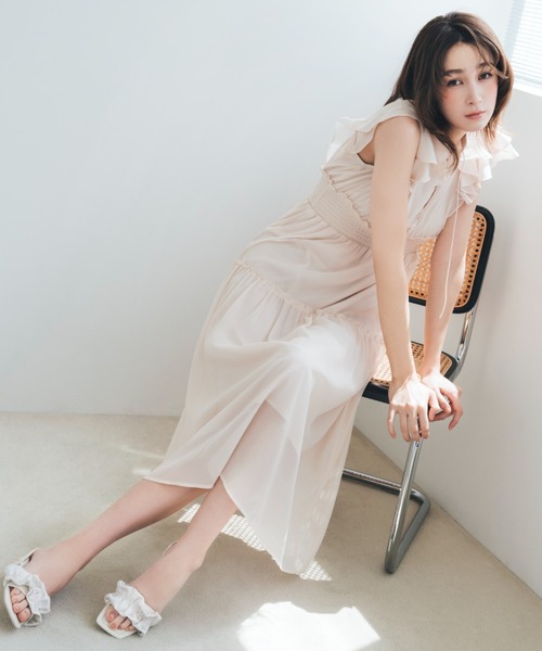 JILL by JILL STUART（ジルバイジルスチュアート）の「◇ボリュームティアードワンピース（ワンピース・レディース・ホワイト/グリーン/ブラック系その他/グレー・FREE）」の8枚目の写真