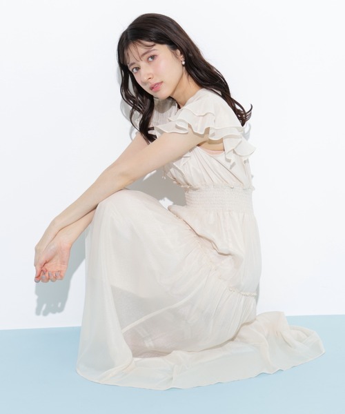 JILL by JILL STUART（ジルバイジルスチュアート）の「◇ボリュームティアードワンピース（ワンピース・レディース・ホワイト/グリーン/ブラック系その他/グレー・FREE）」の10枚目の写真