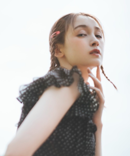 JILL by JILL STUART（ジルバイジルスチュアート）の「◇ボリュームティアードワンピース（ワンピース・レディース・ホワイト/グリーン/ブラック系その他/グレー・FREE）」の6枚目の写真