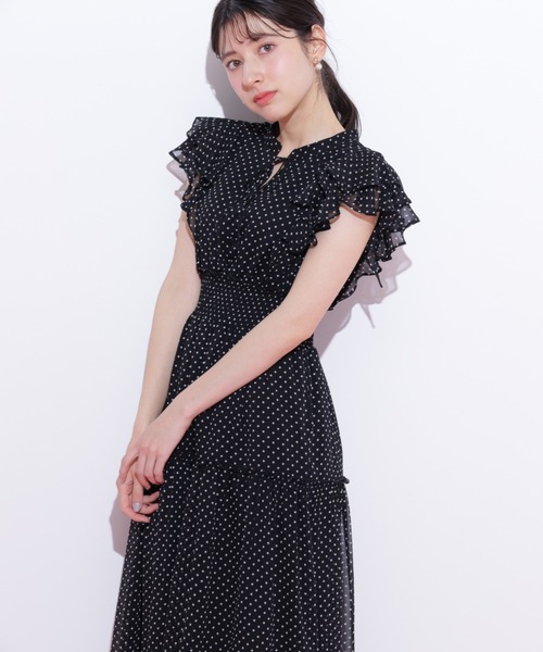 JILL by JILL STUART（ジルバイジルスチュアート）の「◇ボリュームティアードワンピース（ワンピース・レディース・ホワイト/グリーン/ブラック系その他/グレー・FREE）」の7枚目の写真