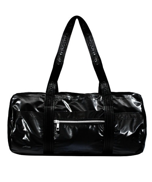BLACKPURPLE(ブラックパープル)の「【BLACK PURPLE】NIKI Glossy Duffel Bag / 【ブラックパープル】グロッシーダッフルボストンバッグ(ボストンバッグ・メンズ・シルバーグレー/ブラック・ONE SIZE)」の10枚目の写真