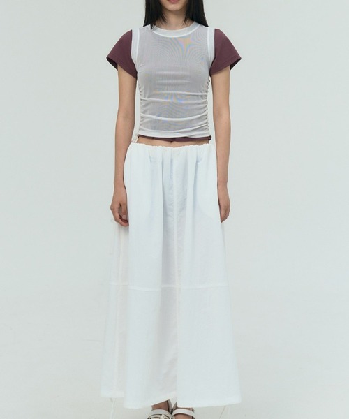 tシャツ PLACE STUDIO／シースルーフリルトップ レディース PLACE STUDIO／シースルーフリルトップ（Tシャツ/カットソー