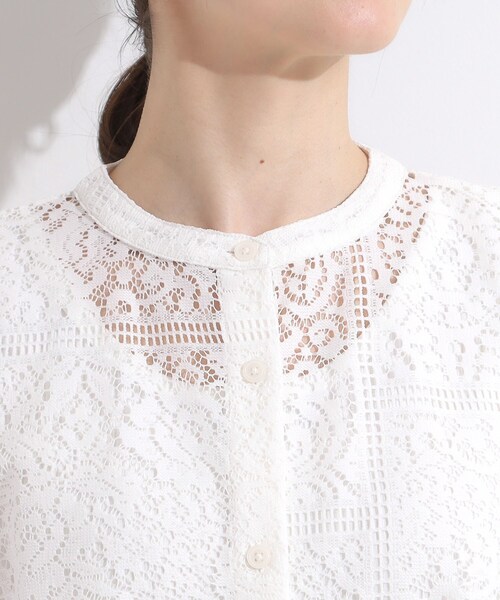 Cutie Blonde（キューティーブロンド）の「大人レトロスタイルに レースポンチョシャツ（シャツ/ブラウス・レディース・ブラック/ホワイト/ダークブラウン・00）」の19枚目の写真