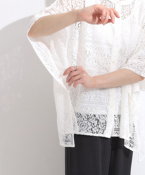 Cutie Blonde（キューティーブロンド）の「大人レトロスタイルに レースポンチョシャツ（シャツ/ブラウス・レディース・ブラック/ホワイト/ダークブラウン・00）」の21枚目の写真