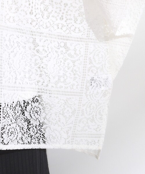 Cutie Blonde（キューティーブロンド）の「大人レトロスタイルに レースポンチョシャツ（シャツ/ブラウス・レディース・ブラック/ホワイト/ダークブラウン・00）」の22枚目の写真
