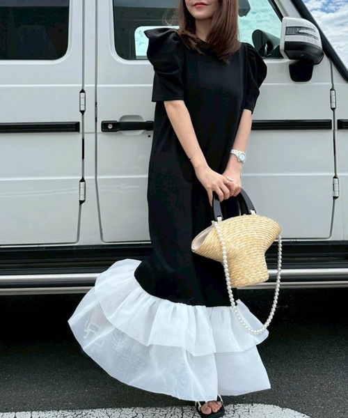 10-2 有松絞り 裾フリルワンピースセット セール 50%OFF】トッコクローゼット tocco closet 【S・Mサイズ
