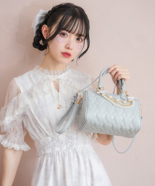 ハートキルティングチェーンBAG（ハンドバッグ）｜ROJITA