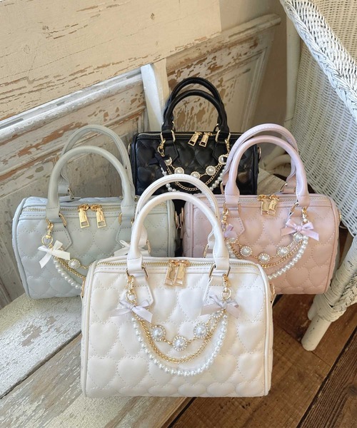 キルティングショルダーバッグ ロジータ 新品未使用 ハートキルティングチェーンBAG（ハンドバッグ）｜ROJITA