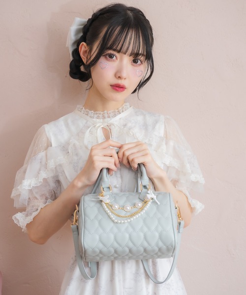 ハートキルティングチェーンBAG（ハンドバッグ）｜ROJITA
